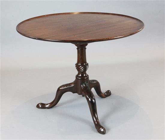 A George III mahogany tea table, W.3ft 1.5in. H.2ft 4in.